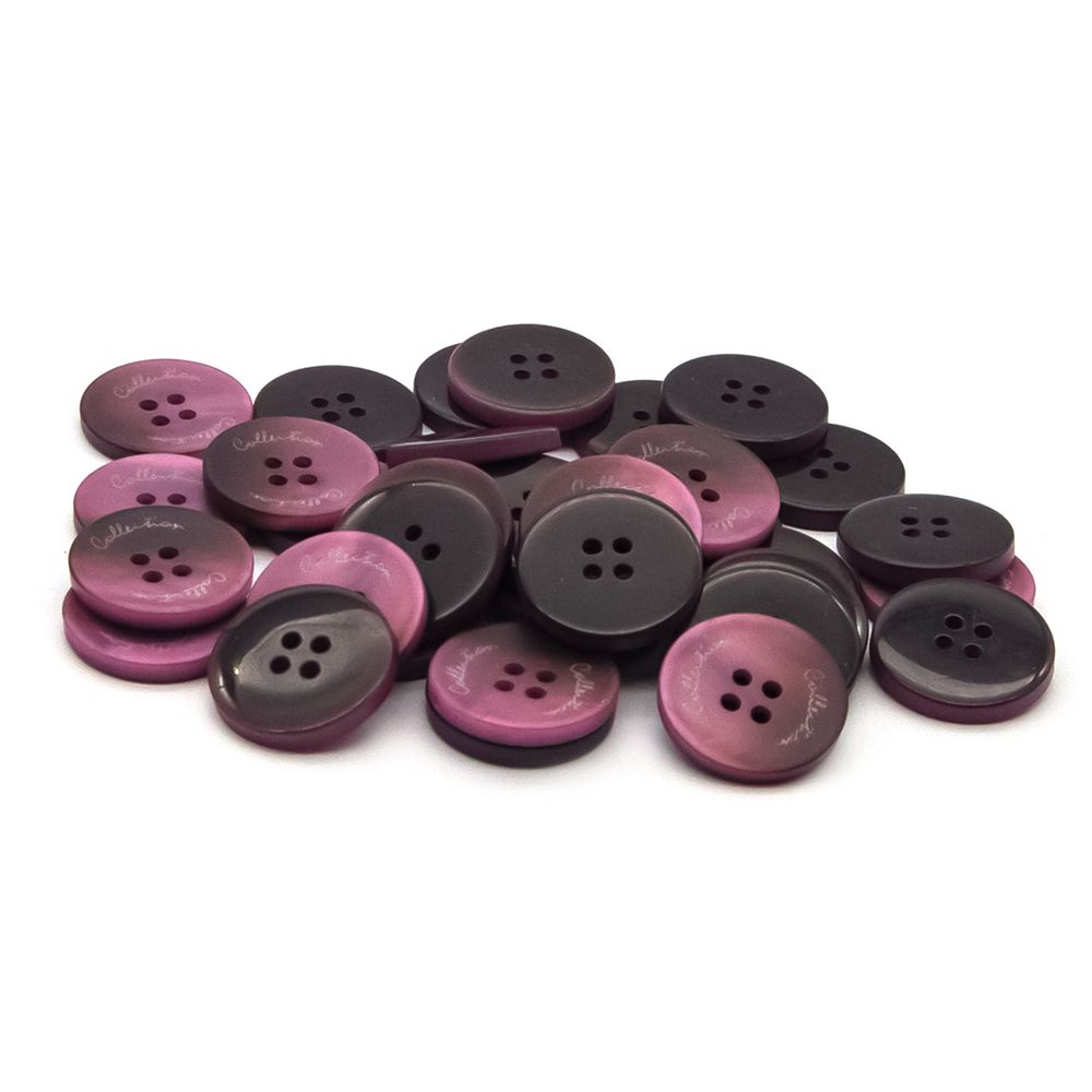 Пуговицы 4 прокола 32L (бордовый), 36 шт