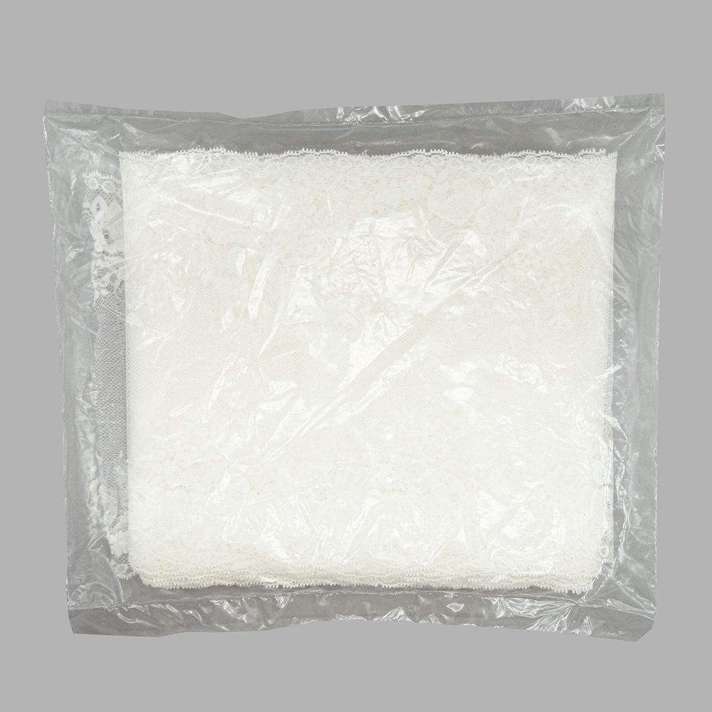 Кружево бельевое эластичное 215 мм / 10 м, белый