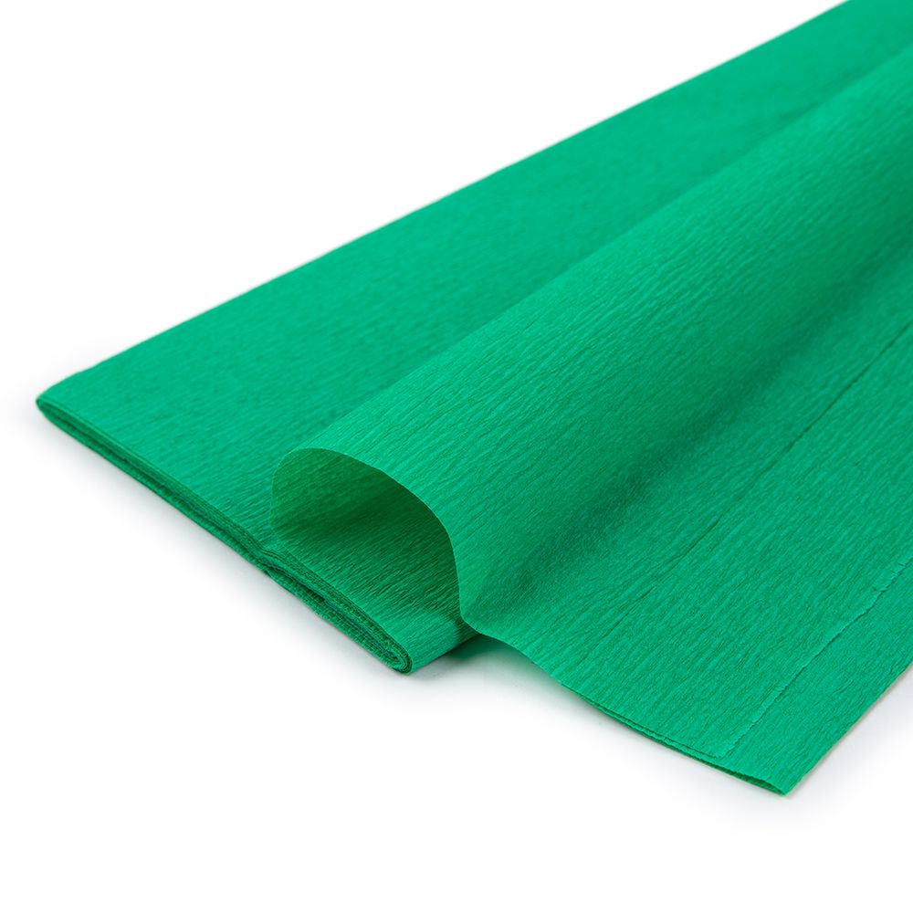 Бумага гофрированная (креповая) 20 г/м², 5 шт по 50 см / 2 метра, 41 зеленый, Blumentag REP-43