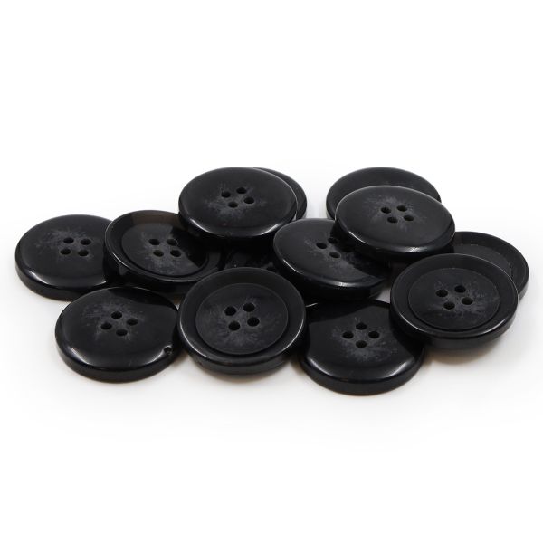 Пуговицы 4 прокола 44L (col.A (черный)), 36 шт