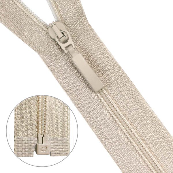 Молния спираль (витая) Arta Т5 (5 мм) 1 зам., разъем., 80 см, цв. 572 св.бежевый, уп.5 шт