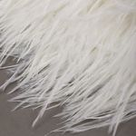 Перья на ленте Страус шир. 8 см, арт.FBY-08-01, цв.белый уп.2м