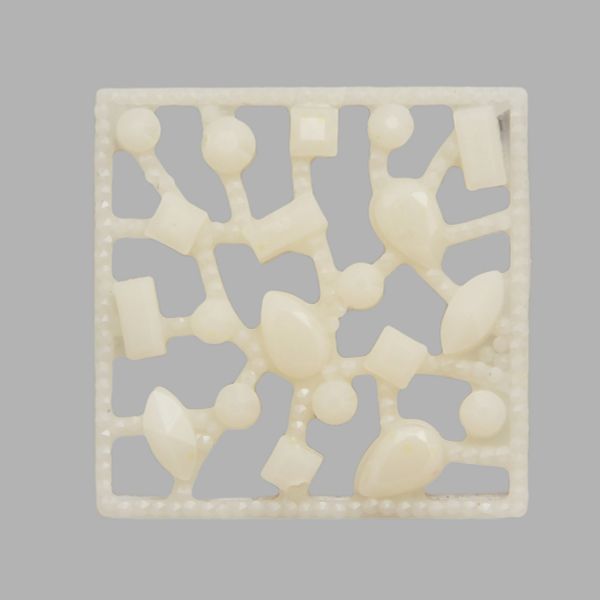 Украшение 27х27мм (белый), CON2519, 2 шт