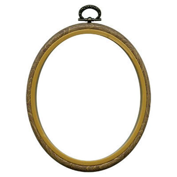Пяльца пластик рамка овал (8х 10) 20х25 см, под дерево, Gamma PHO-080