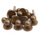 Пуговицы Пукли для поварских курток 12 шт, 10мм (d основания=18мм, h=16мм) (золото/бронза)