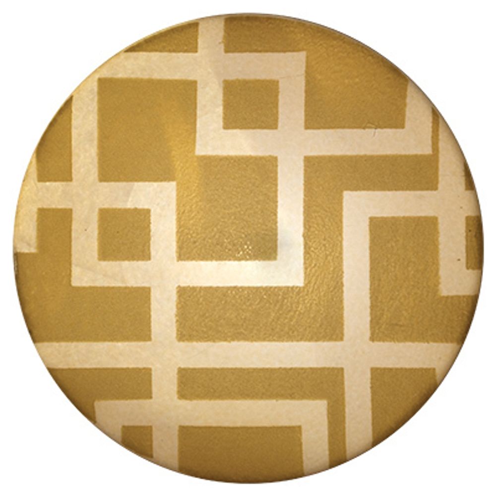 Подхваты шторные магнитные с рисунком ⌀45 мм, 1 шт, 02П золото (квадраты), Gamma