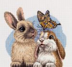 Набор для вышивания нитками Klart, Пушистые друзья, 17.5x19 см