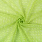 Ткань блузочная Chiffon 68 г/м², 200х147 см, 19 салатовый/ белый, Gamma PC-05