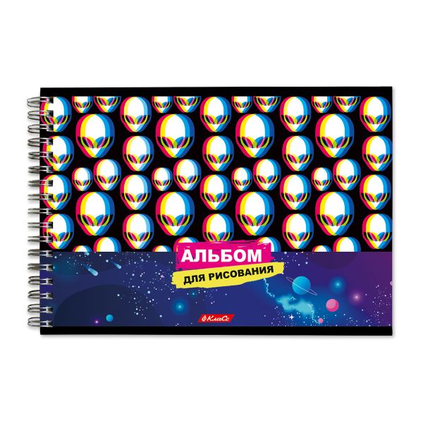 Альбом для рисования 100 г/м², A4 на гребне, 4 шт, 40 л, Игры разума 000238, Светоч 40АЛГР4_1_3_9