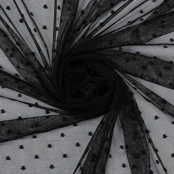 Сетка бельевая эластичная 65 г/м², шир.160 см / 20 метров, Мушка 00128, цв.02 черный /00128.02.2/