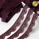 Кружево эластичное (стрейч) 15 мм 8031, цв.S254 сливовое вино уп.50м, Kruzhevo