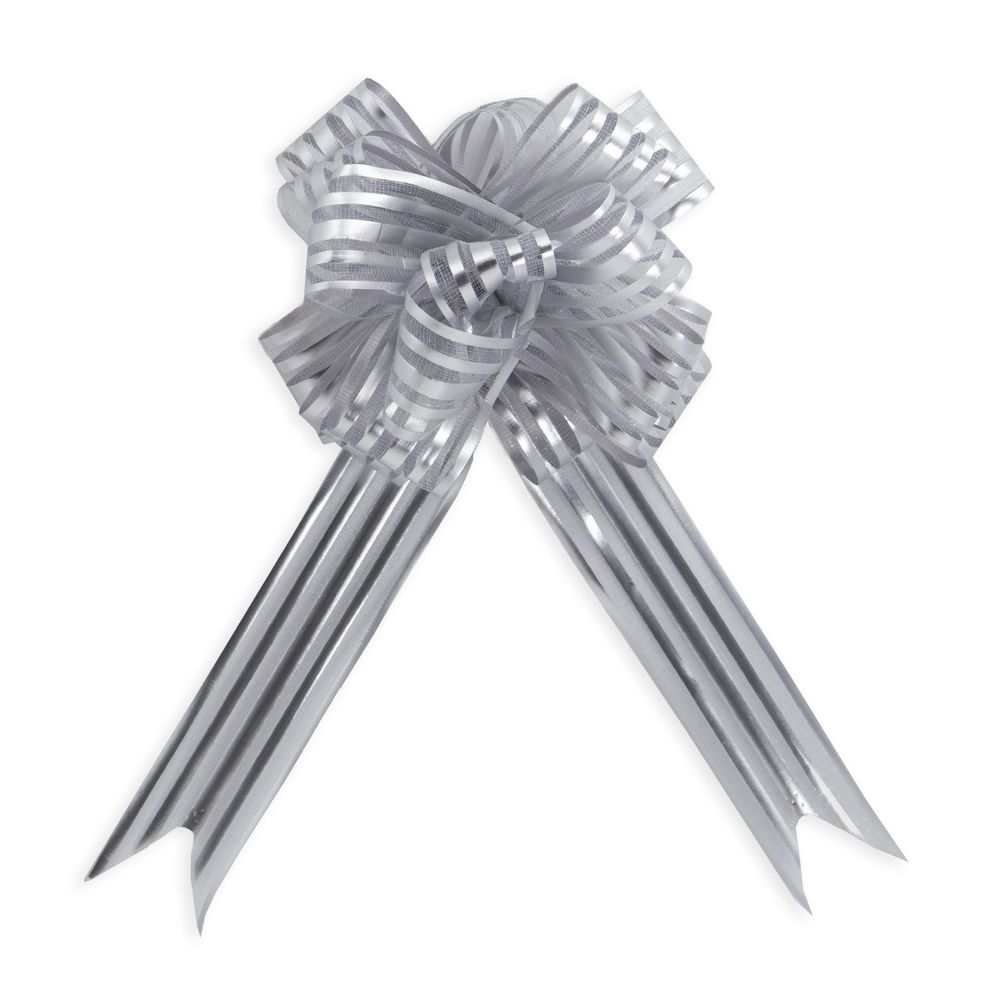 Бант бабочка 3см, 10 штак, серебро, AR506