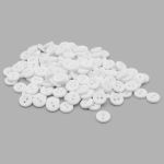 Пуговицы на 2 прокола 18L (11мм), пластик (белый матовый), БС1743, 144 шт