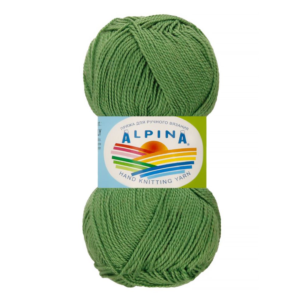 Пряжа Alpina Holly / уп.10 мот. по 50г, 200м, 099 зеленый