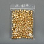 Бусины пластик ⌀6 мм, цв.золотой уп.50 г, Magic4Hobby
