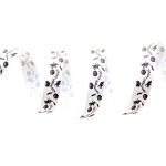 Лента репсовая (в рубчик) PREMIUM Черно-белый Хэллоуин 20 мм, 22,5м (029 белый)