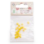 Пуговицы Мини круглые на ножке, 5мм, уп/20 шт (св.желтый)