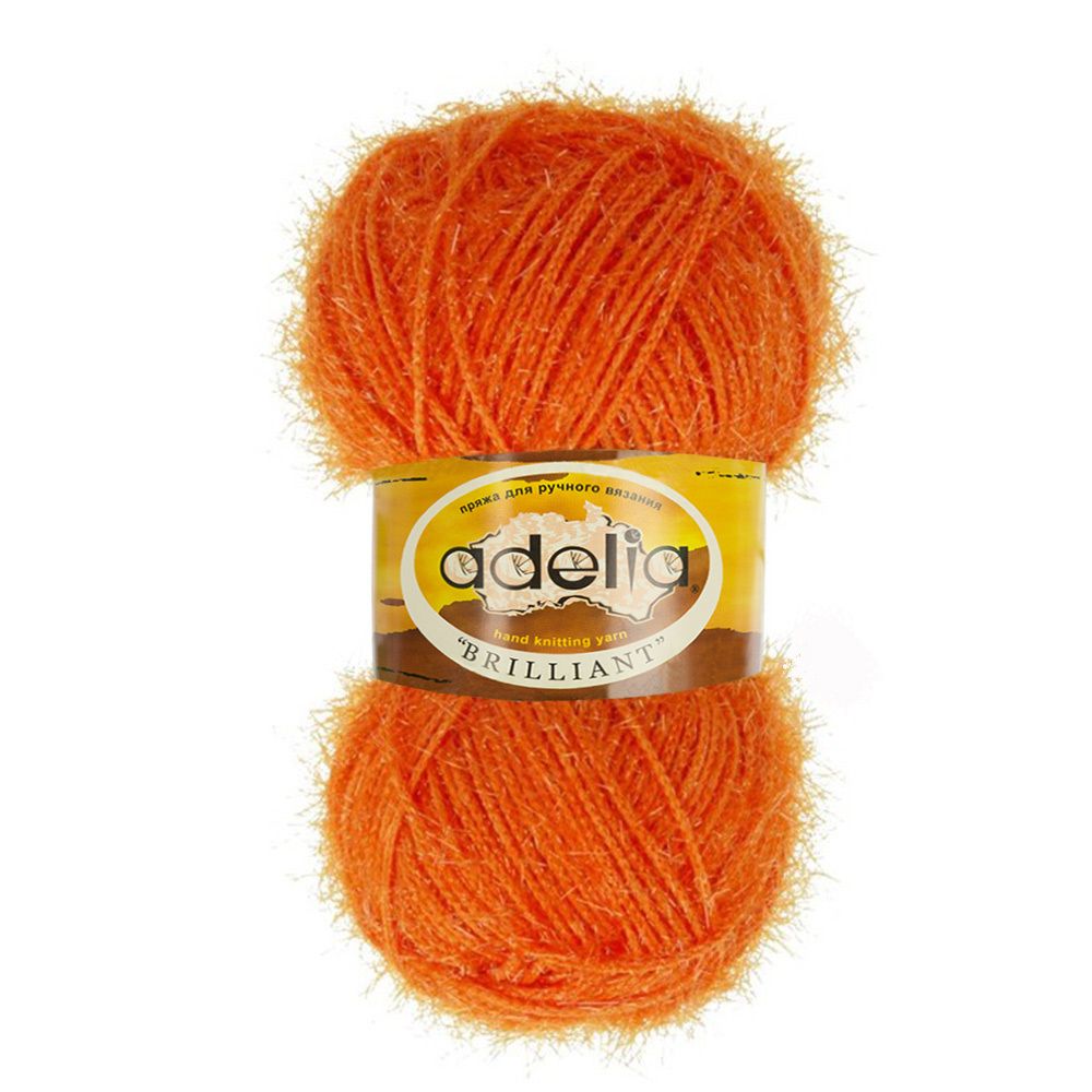 Пряжа Adelia Brilliant / уп.10 мот. по 50г, 90м, 04 оранжевый