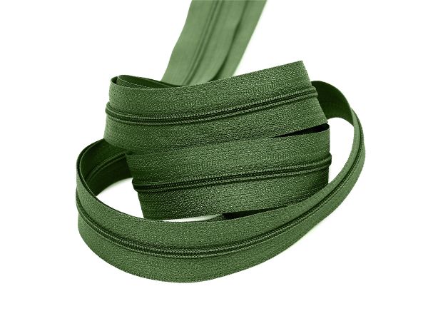 Молния рулонная витая (спираль) Т3 (3 мм), УСИЛЕННАЯ, НА БОБИНЕ, S-879 хаки (цв.SBS) / 200 метров