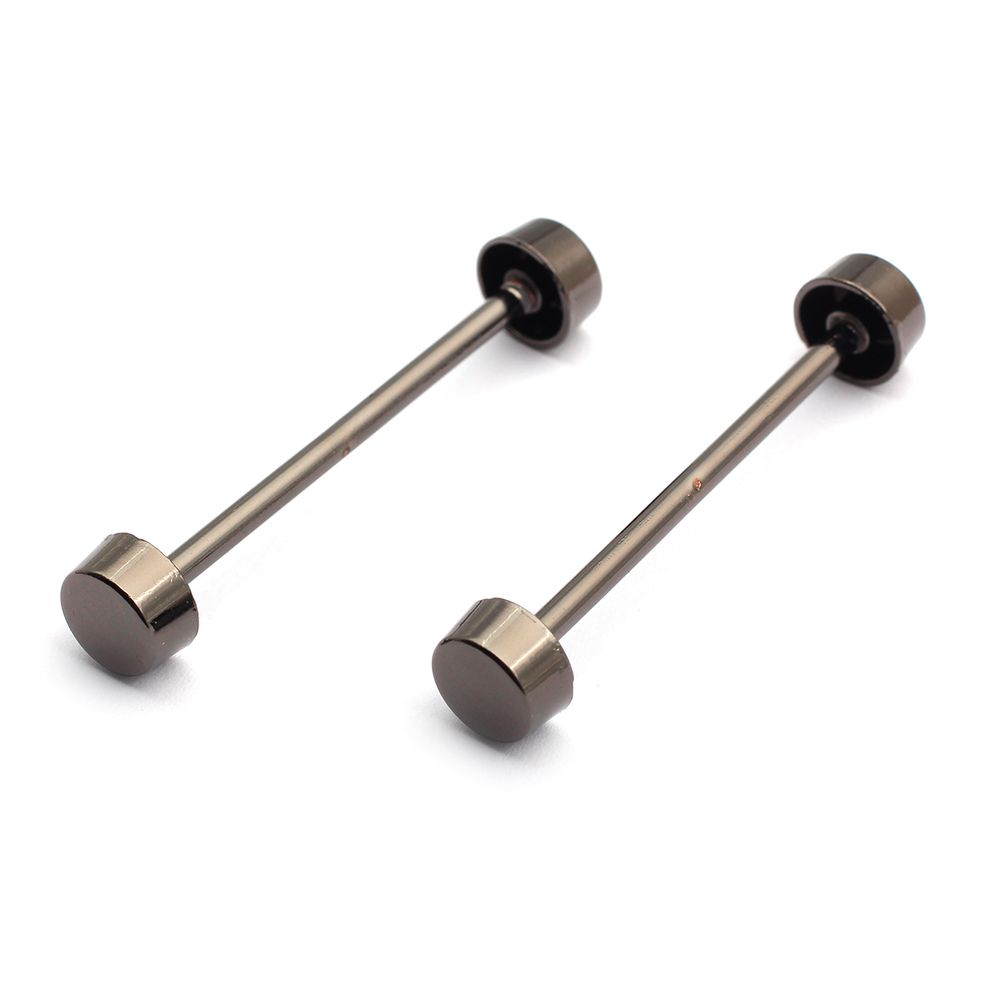 Шпилька для сумки металл L-40мм/10мм с таблеткой ⌀10мм, черный никель ГР, 66783, 10 шт