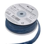 Лента бархатная (тесьма) эластичная 12.0 мм / 16.5±0.5 метра, №601 (19-4030) т.синий, Blitz VRE-12