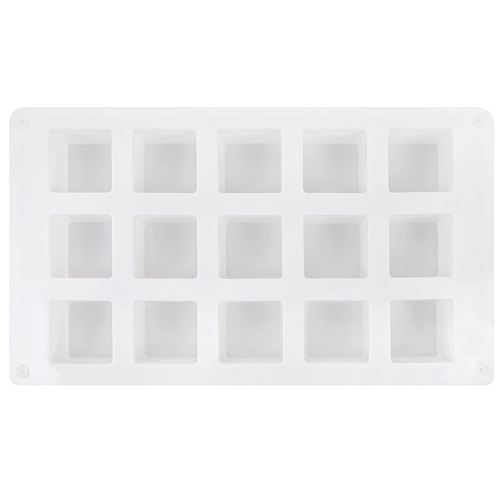 Форма силиконовая для пирожных 26х15х3.2 см, кубики -15 ячеек, S-Chief SPC-0307