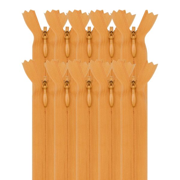 Молния потайная (скрытая) Т3 (3 мм) 1 зам., н/раз., 50 см, золото, 31285 / 50, 10 шт