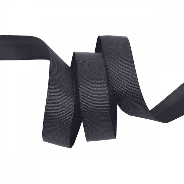 Лента репсовая (в рубчик) 20.0 мм цв. 077 т.серый уп.22.86м (±1м)