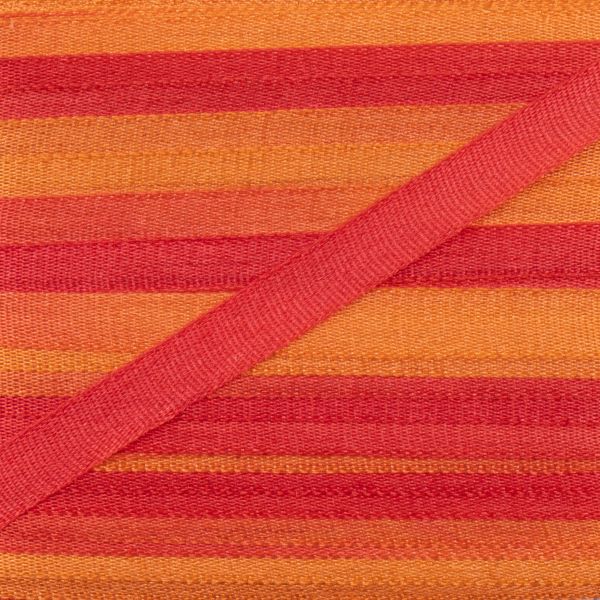 Лента (тесьма) шелковая 4.0 мм / 45.5±0.5 метров, M106 коралловый/оранжевый, Gamma SRM-4