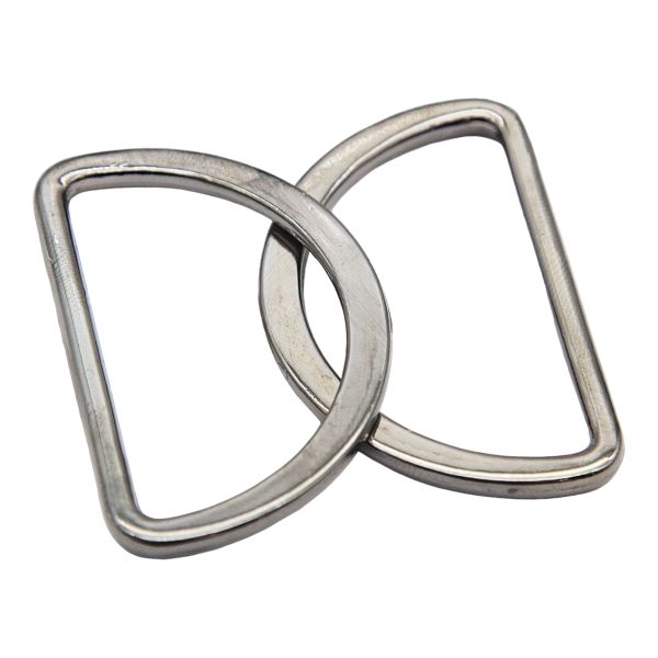 Полукольцо литое металл внутр. 40 мм (внешн. 48х30 мм), 2 шт, Hobby&Pro, чер.никель