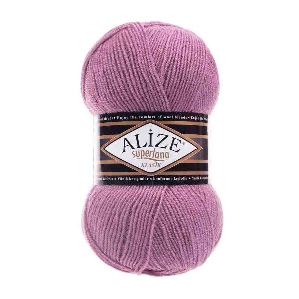Пряжа Alize (Ализе) Superlana klasik / уп.5 мот. по 100 г, 280 м, 28 сухая роза