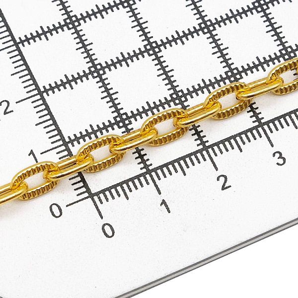 Цепь алюминиевая 8,3х5 мм, 10 м, золото