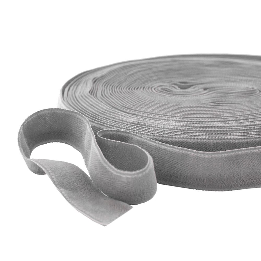 Лента бархатная (тесьма) 20.0 мм / 10±0.5 метров, рис. 8319, цв.33 серый