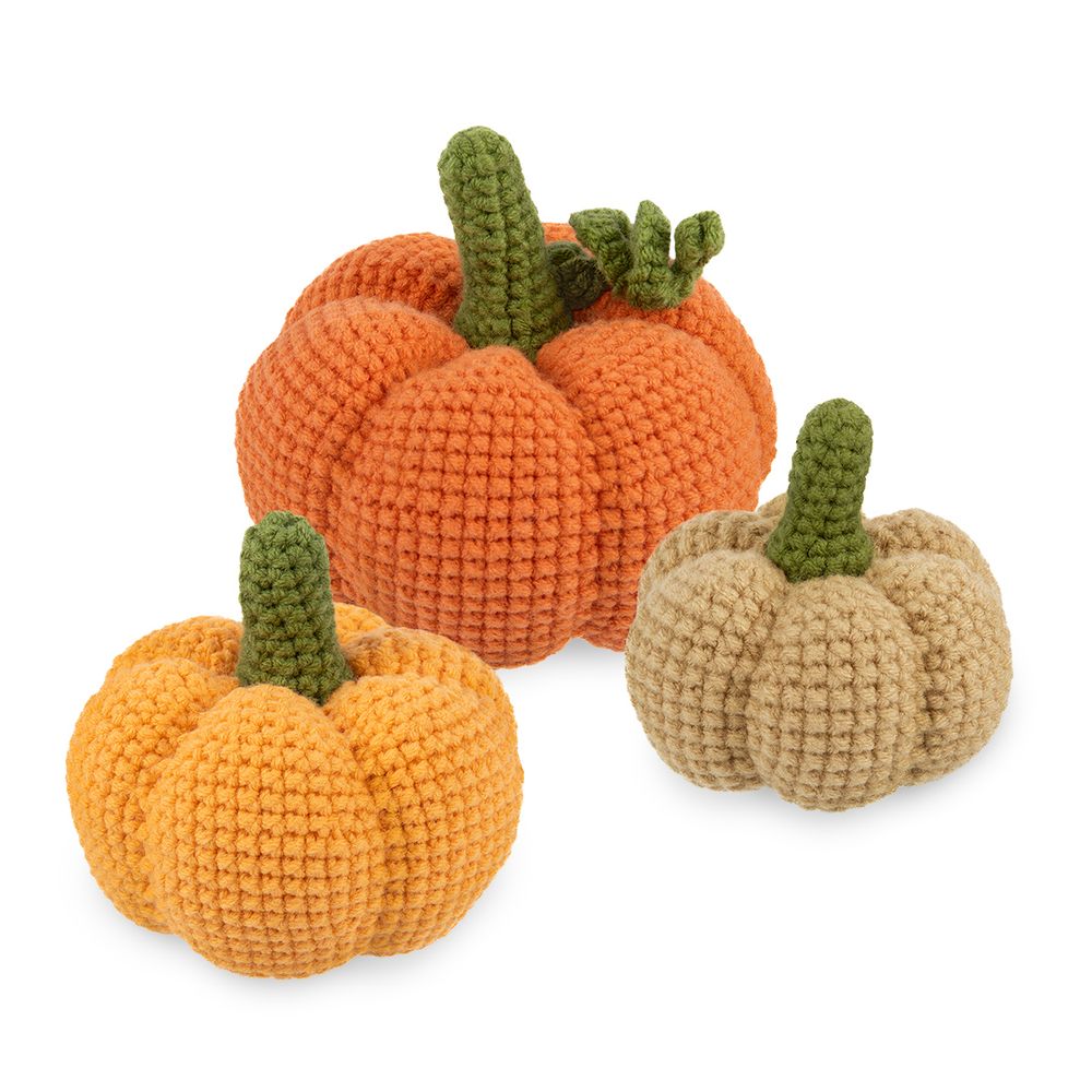 Набор для вязания игрушки Miadolla AMG-0155, Интерьерные тыквы, 8 см