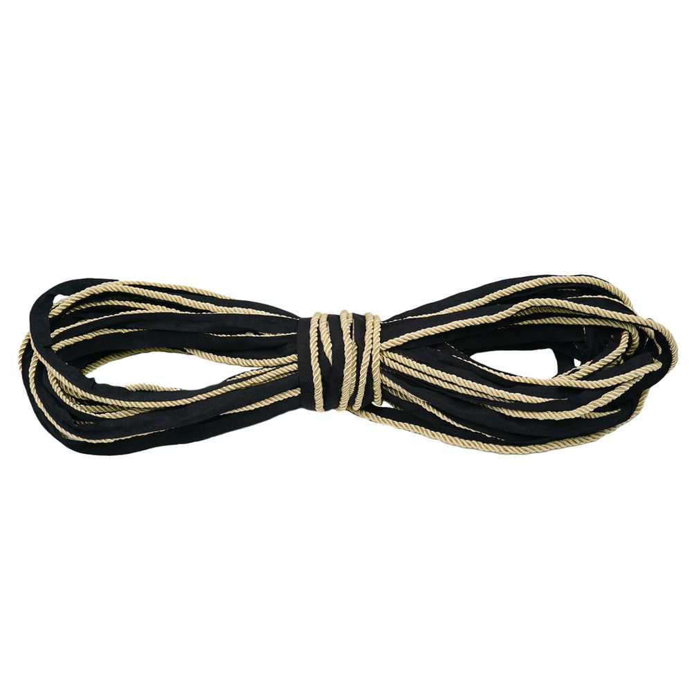 Кант витой 5 мм / 25 метров, черный/13 лимонный желтый, 3AR3294