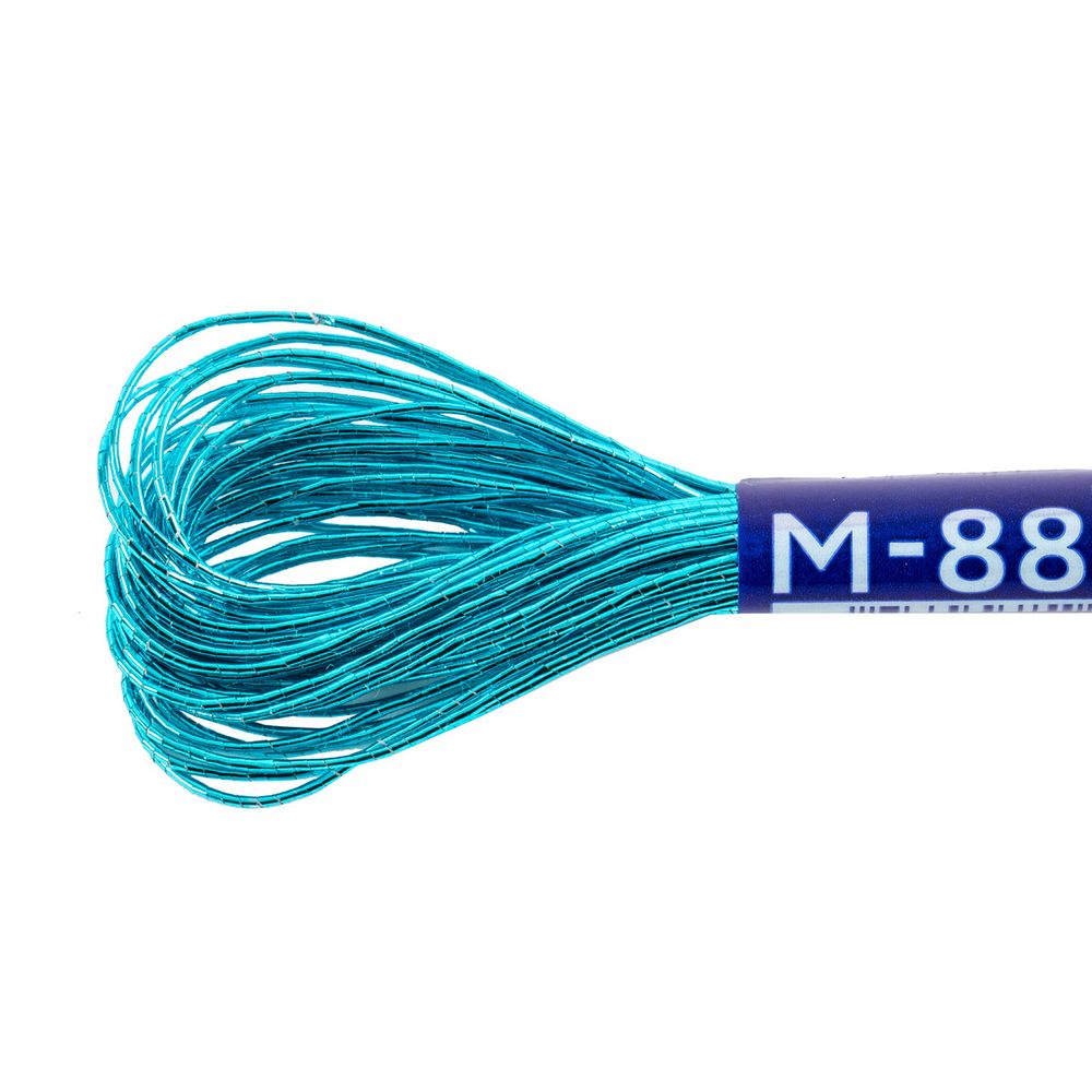 Мулине Gamma металлик JT 12 мотков по 11 метров, M-88 лазурный, Gamma MOULINE