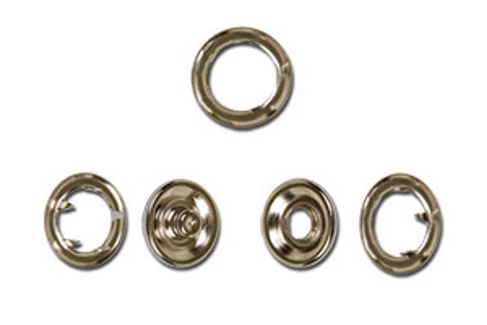 Кнопка рубашечная (кольцо) ⌀21 мм, 144±2 шт, металл, никель, Gamma