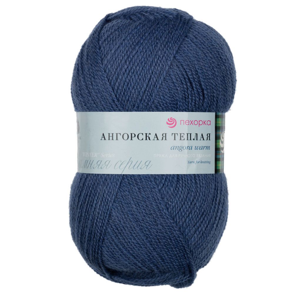 Пряжа Пехорка Ангорская теплая / уп.5 мот. по 100 г, 480 м, цв.256 св.джинса