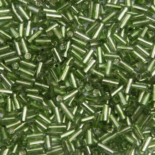 Стеклярус Astra&Craft 5 мм, 150 г (10х15 г), цв. 27B зеленый/прозр.серебрист.центр(круг.отв.)