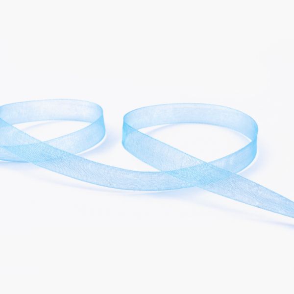 Лента капроновая (органза) 10.0 мм / 22.8±1 метра, 090 св.синий, Blitz OR-10