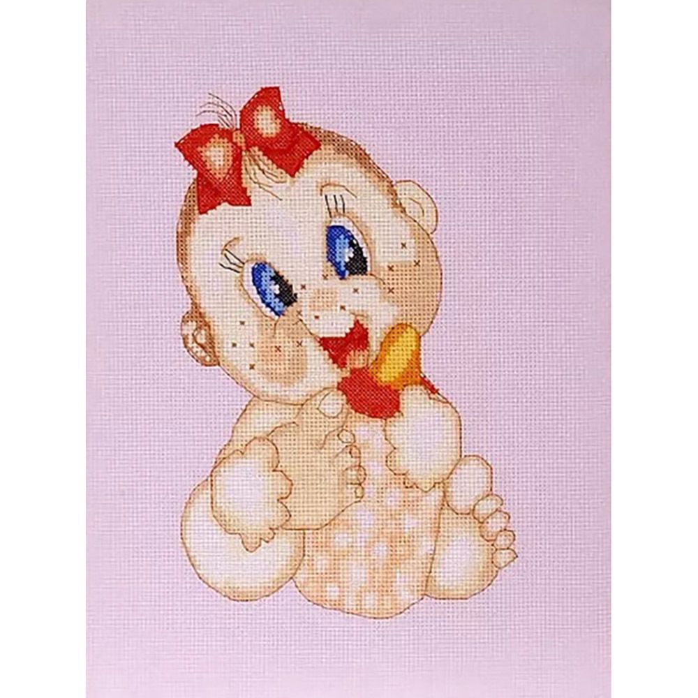 Набор для вышивания нитками Hobby&Pro, Малышка, 14х22 см