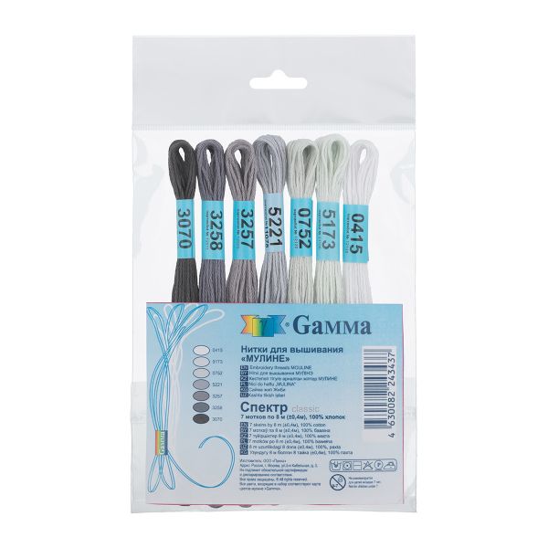 Мулине Gamma набор Спектр, цв.classic, 7 мотков по 8 метров