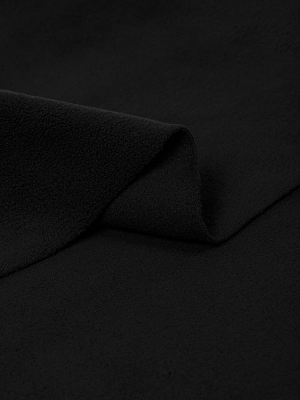 Флис 2-сторонний 190 г/м², 150 см / 2 метра, TBY-0059-322.2, цв.F322 черный