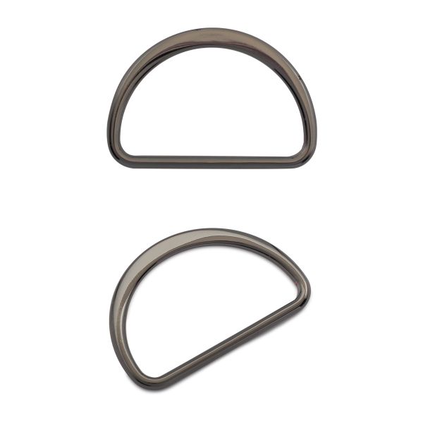Полукольцо литое металл внутр. 40 мм (внешн. 46х31 мм), плоское, 10 шт, чер.никель ГР, 6893