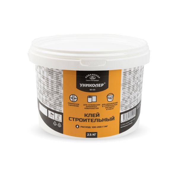 Клей строительный GC-2.5, 2.5 кг, Униколер, GC-2.5