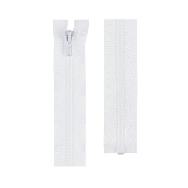 Молния трактор Т4 (4 мм) 1 зам., разъем., 40 см, 001 белый, G304 Gamma, 10 шт