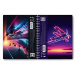 Тетрадь-перевертыш ученическая общая, A5 96 л. на гребне 65 г/м², белизна 100 %, 4 шт, клетка, 01212 МИКС - Свобода движения, Светоч Т119