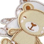 Термоаппликация Мишутка 70х97мм (Beige (бежевый))), 2 шт, LA524