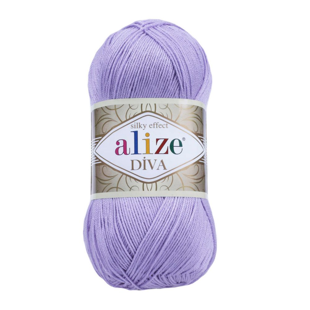Пряжа Alize (Ализе) Diva / уп.5 мот. по 100 г, 350м, 158 сирень A