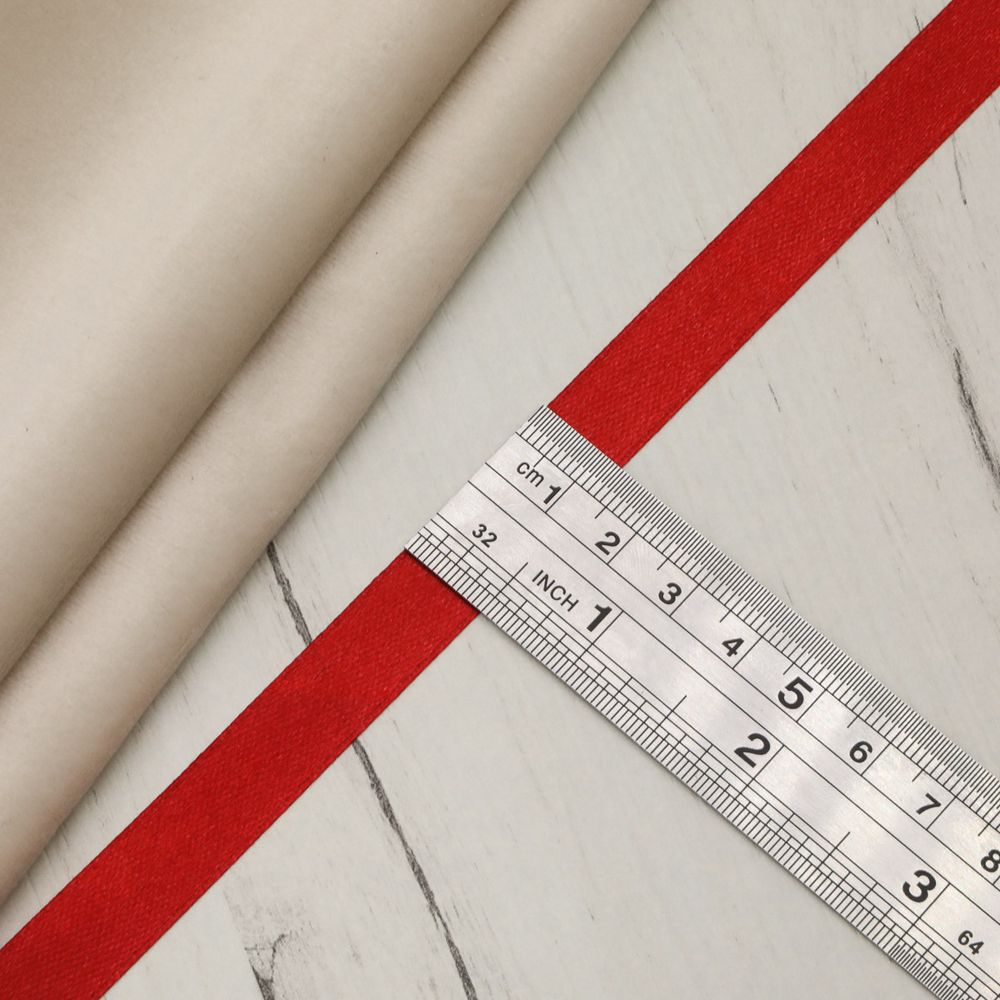 Лента атласная 1-сторонняя 12.0 мм / 22.86±1 метров, 027 ярко-красный, Globus